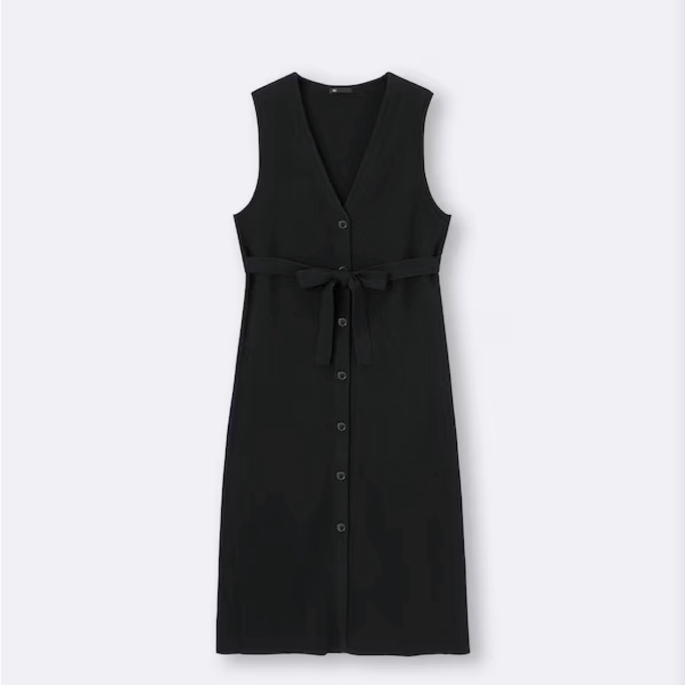 GU Knitted Jumper Dress xs black nwot